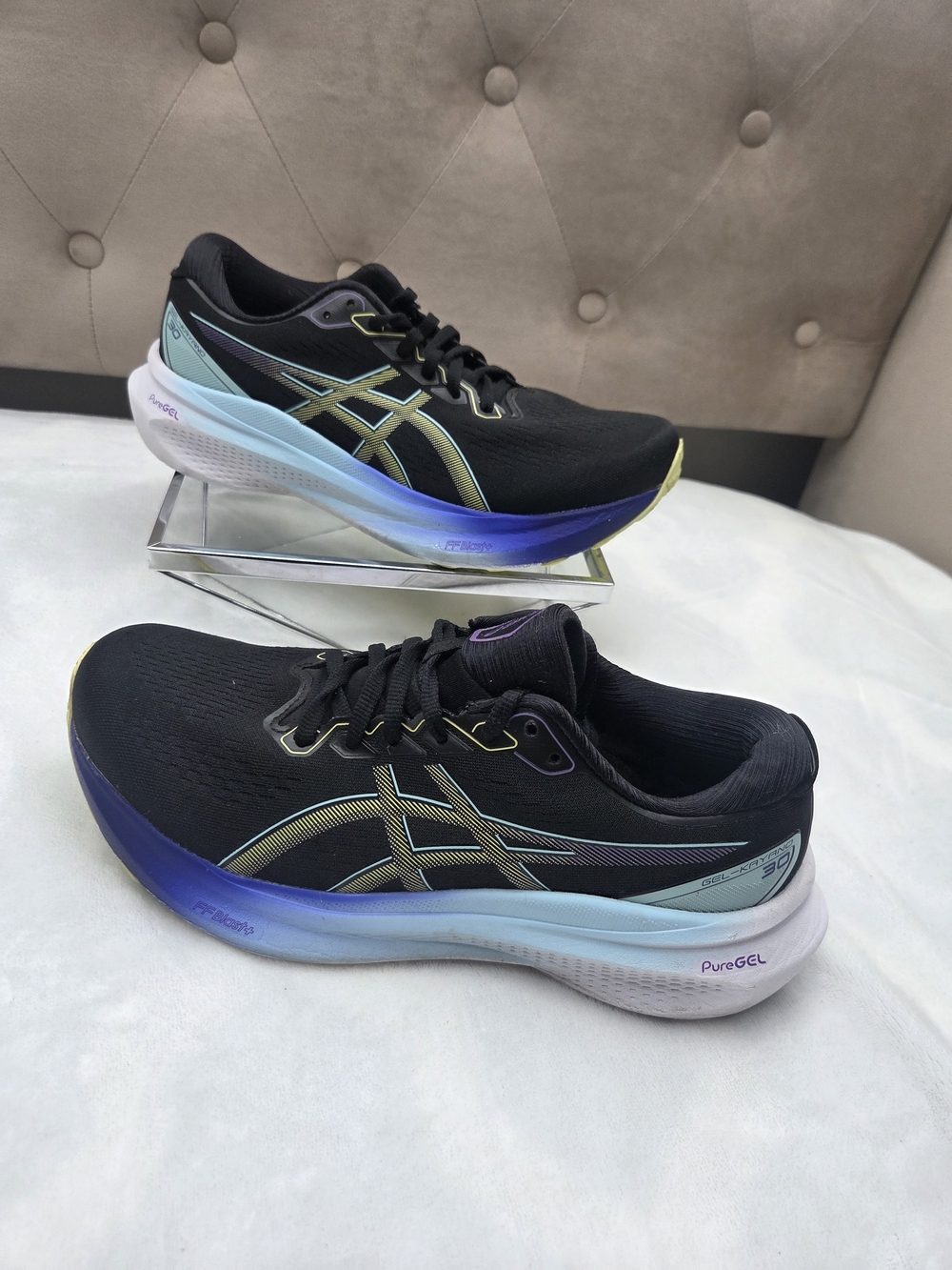 ASICS Gel Kayano‎ 30 Running Shoes Black Purple Blue Women's Size 10